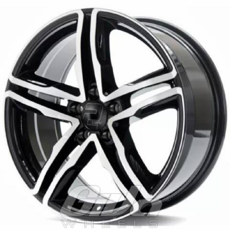 2DRV by Wheelworld WH11 Black with polished face