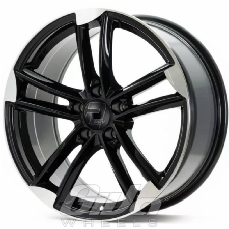 2DRV by Wheelworld WH27 Black with polished accents