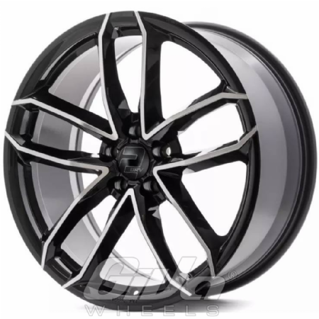 2DRV by Wheelworld WH33 Black with polished face