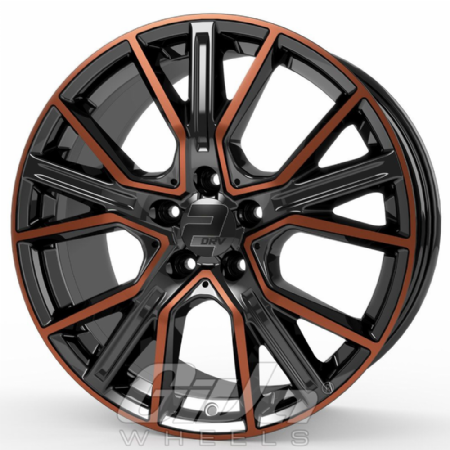 2DRV by Wheelworld WH34 Black with polished copper face