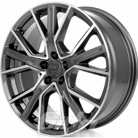 2DRV by Wheelworld WH34 Dark gunmetal with polished face