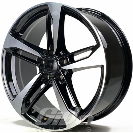 2DRV by Wheelworld WH36 Black with polished face