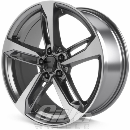 2DRV by Wheelworld WH36 Dark gunmetal with polished face