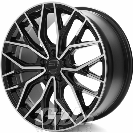 2DRV by Wheelworld WH37 Black with polished face