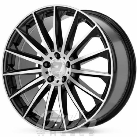 2DRV by Wheelworld WH39 Black with polished face