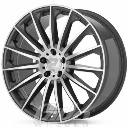 2DRV by Wheelworld WH39 Dark gunmetal with polished face