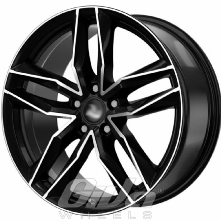 2DRV by Wheelworld WH40 Black with polished face