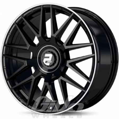 2DRV by Wheelworld WH43 Black with polished lip