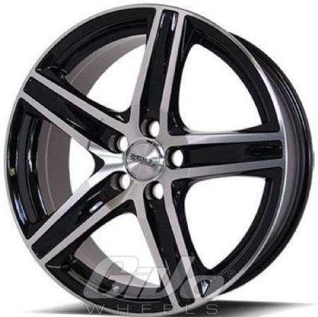 ABS Wheels 302 Black with polished face