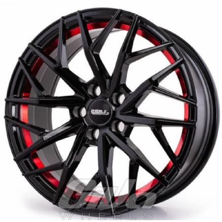 ABS Wheels 334 Black with red stripe