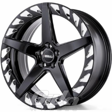 ABS Wheels Aero Black with white inserts