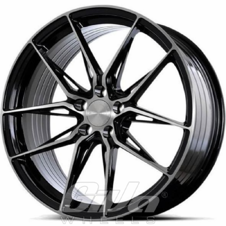 ABS Wheels F35 (Flow Forged) Black with polished face