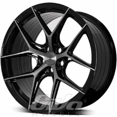 ABS Wheels F5 (Flow Forged) Black with tinted polished face