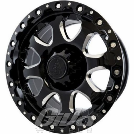 American Elite Wheels Guardian Black with polished face