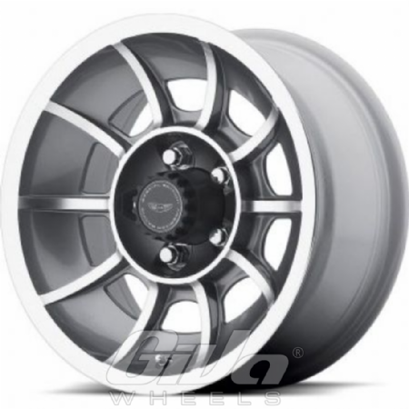 American Racing VN47 Vector Anthracite with polished face and lip