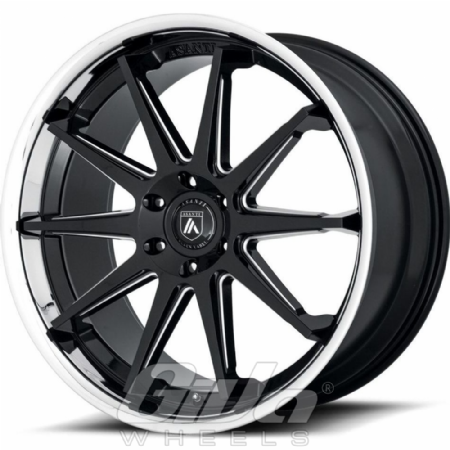 Asanti ABL-29 Emperor Black with milled accents and chrome lip