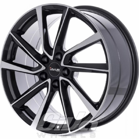 Avus Racing AC-518 Black with polished face