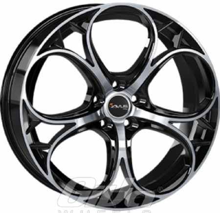Avus Racing AC-520 Black with polished face