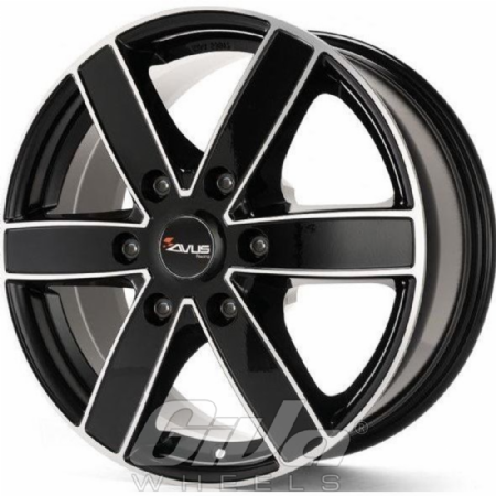 Avus Racing AC-V61 Black with polished face