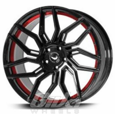 Barracuda Dragoon incl spacers (Flow Forged) Black with red undercut