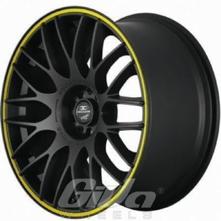 Barracuda Karizzma incl spacers (Flow Forged) Matt black with yellow line