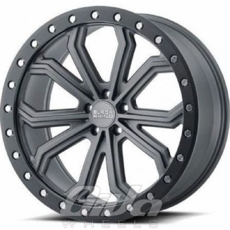 Black Rhino Trabuco Matt gunmetal with black lip ring and silver bolts