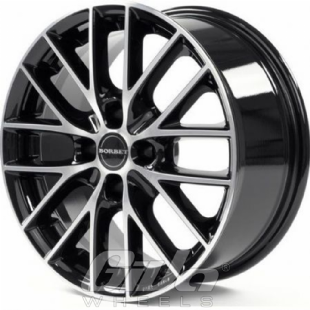 Borbet BS4 Black with polished face
