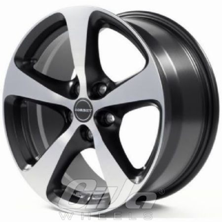 Borbet CC Matt black with polished face