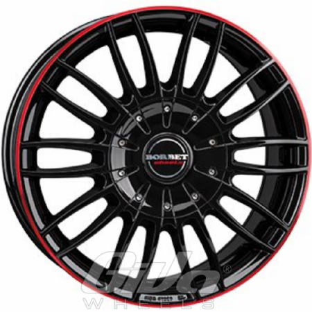 Borbet CW3 C Black with red lip
