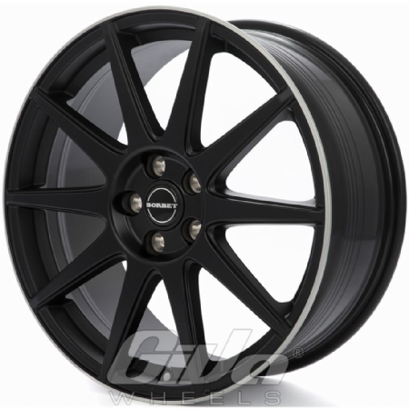 Borbet GTX Matt black with polished lip