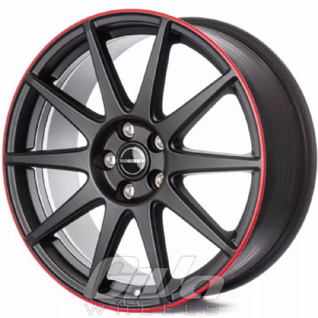 Borbet GTX Matt black with red lip