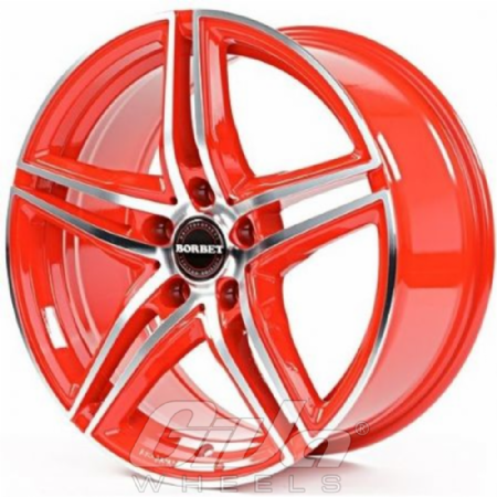 Borbet XRT Racetrack red with polished face