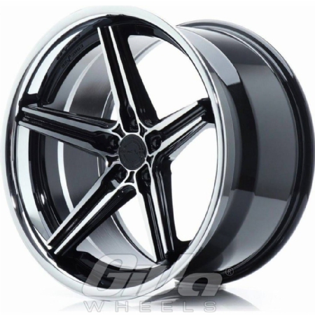 Concaver Wheels CVR9 (Flow Forged) Black with polished face and lip