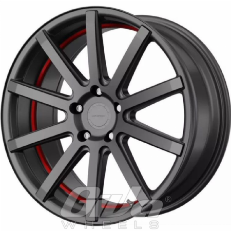 CorSpeed Deville incl spacers Gunmetal with red undercut