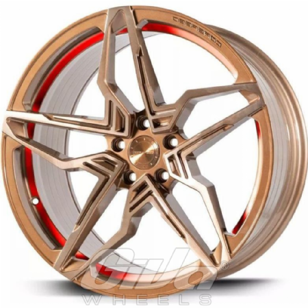 CorSpeed Kharma incl spacers (Flow Forged) Bronze with brushed face and red undercut