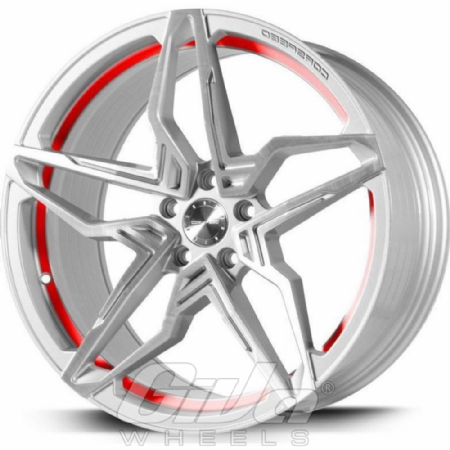 CorSpeed Kharma incl spacers (Flow Forged) Silver with brushed face with red undercut