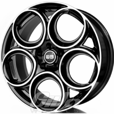 Elit Wheels EW24 Veloce Black with polished face