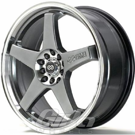 Enkei EV5 Hyper black with polished lip
