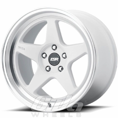 ESR Wheels CR5 White with polished lip