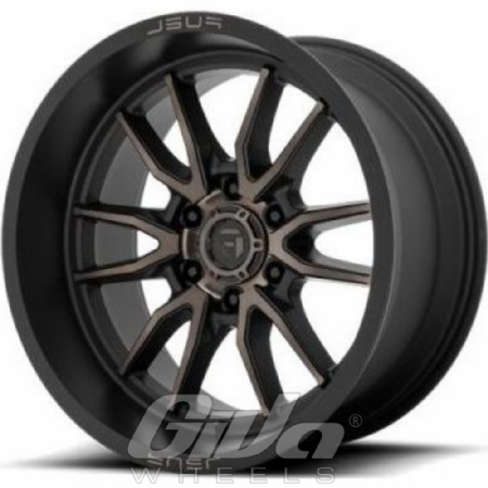 Fuel Clash 6H Matt black with polished face and double dark tint