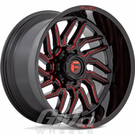 Fuel Hurricane 8H Gloss black milled red tint