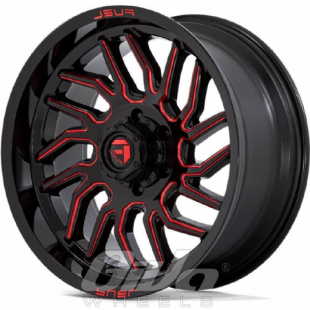 Fuel Hurricane Black with red milled accents