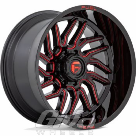 Fuel Hurricane 5H Gloss black milled red tint