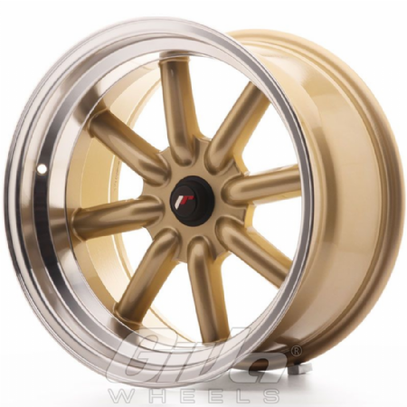 Japan Racing JR19 Blind Gold with polished lip