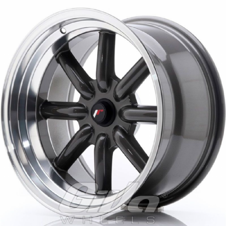 Japan Racing JR19 Blind Gunmetal with polished lip
