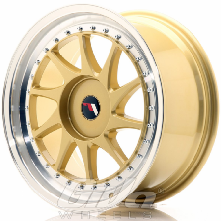 Japan Racing JR26 Blind Gold with polished lip