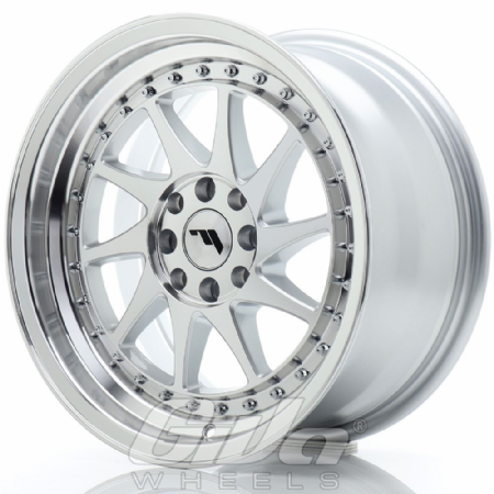 Japan Racing JR26 Multi Silver with polished face and lip