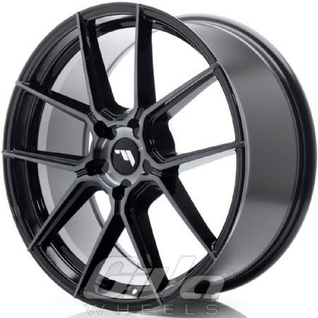 Japan Racing JR30 Blind Black with polished tinted grey face