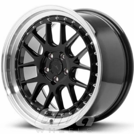 Japan Racing JR40 Blind Black with polished face and lip
