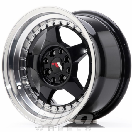 Japan Racing JR6 Multi Black with polished lip